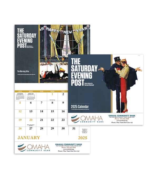 The Saturday Evening Post by Norman Rockwell Wall Calendar