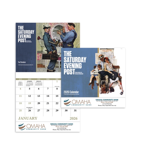 The Saturday Evening Post by Norman Rockwell Wall Calendar 2026