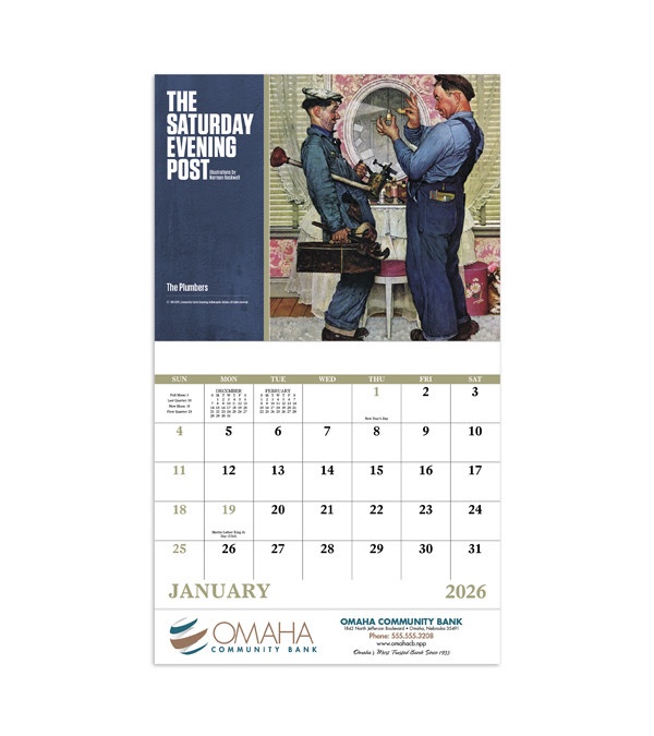 The Saturday Evening Post by Norman Rockwell Wall Calendar 2026