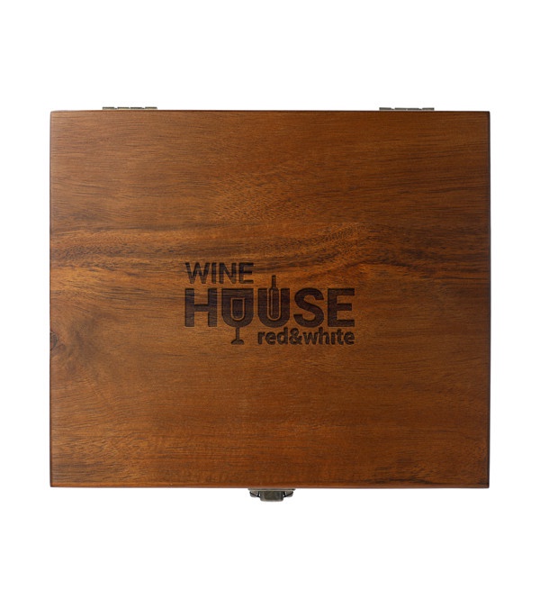 Graze Wood and Metal Wine Set