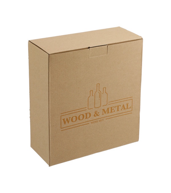 Graze Wood and Metal Wine Set