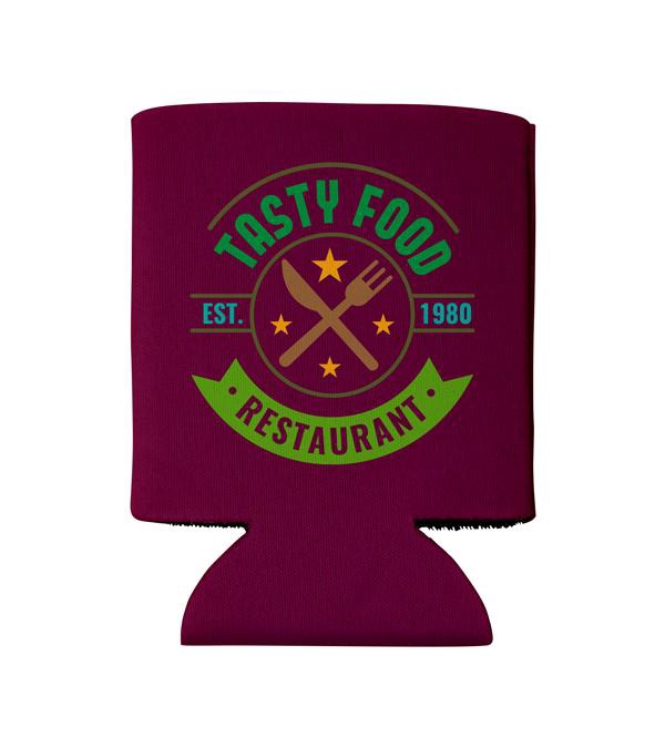 Folding Can Cooler Sleeve - Full Color Imprint