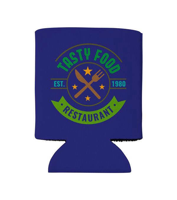Folding Can Cooler Sleeve - Full Color Imprint