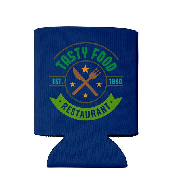 Folding Can Cooler Sleeve - Full Color Imprint
