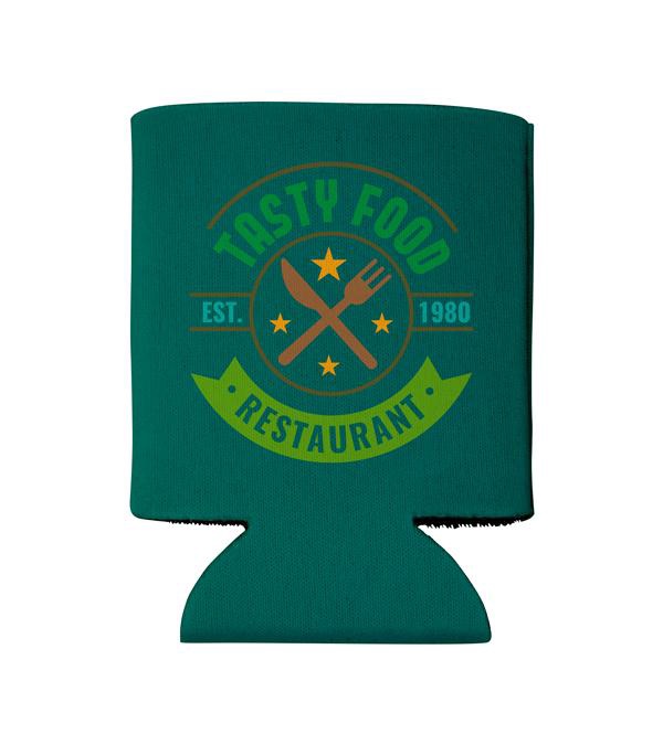 Folding Can Cooler Sleeve - Full Color Imprint