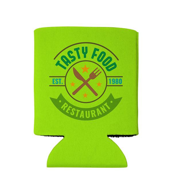 Folding Can Cooler Sleeve - Full Color Imprint