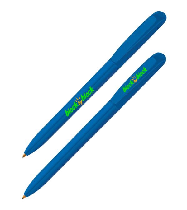 Pivo Blue Promotional Pen with Color Ring