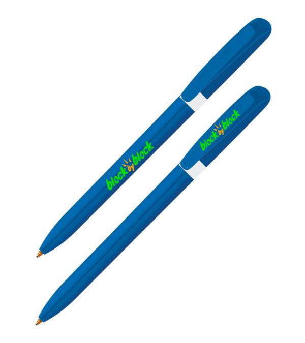 Pivo Blue Promotional Pen with Color Ring