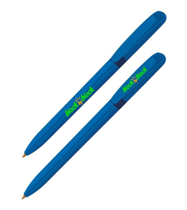 Pivo Blue Promotional Pen with Color Ring