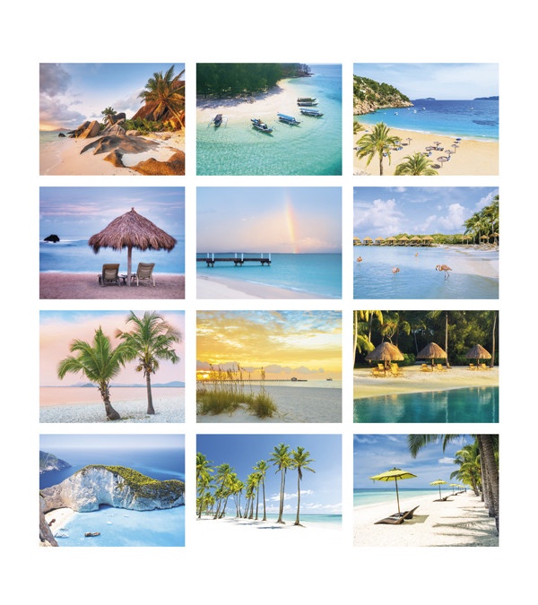 Beach Paradise Wall Calendar 2026