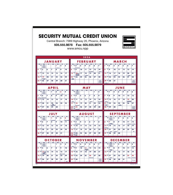 Span-A-Year Calendar 2026