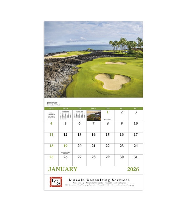 Fairways & Greens Wall Calendar 2026