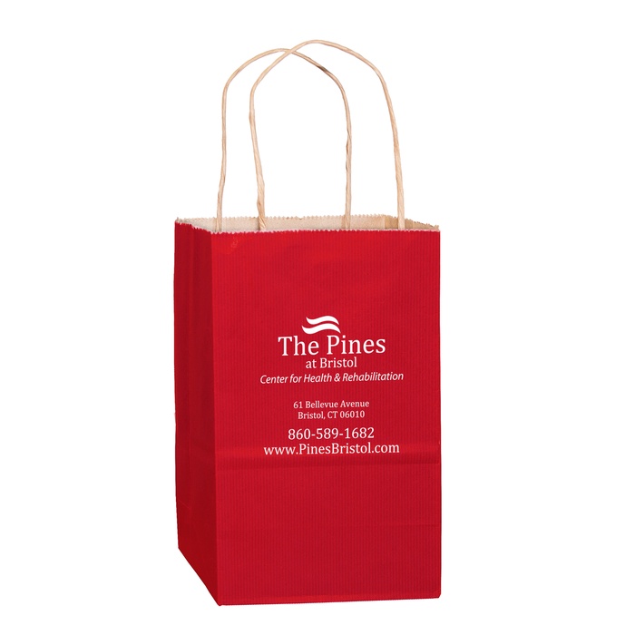 Matte 5" x 3-1/2 x 8" Custom Shopping Bags