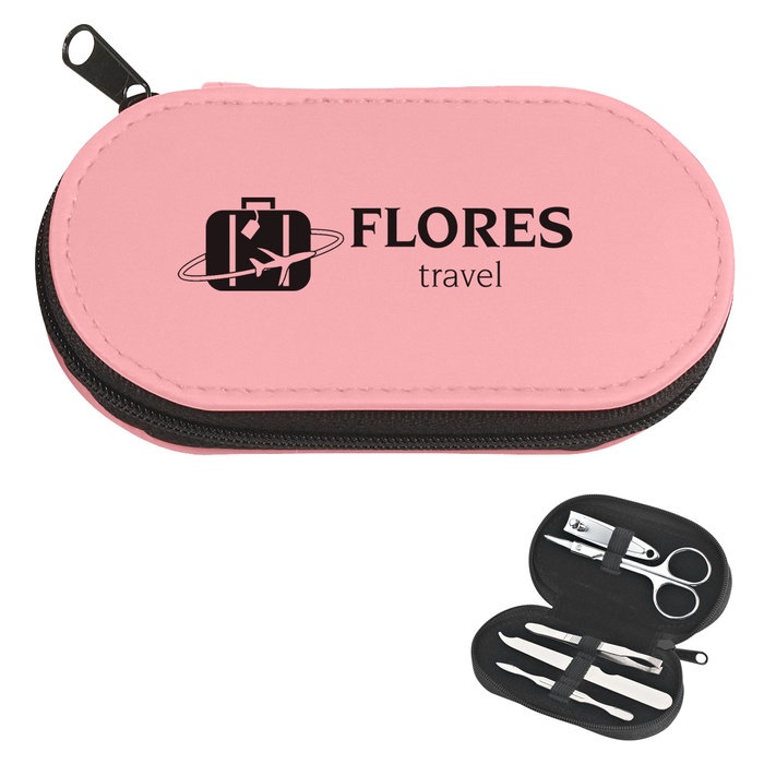 Custom 5 Piece Leather Look Manicure Set