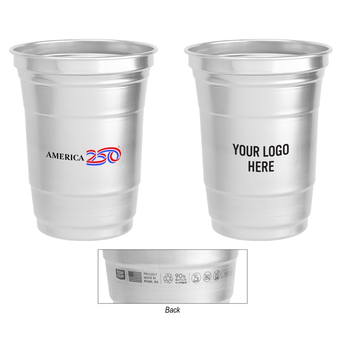 America250™ Top Cup by Ball™ 16 Oz. Aluminum
