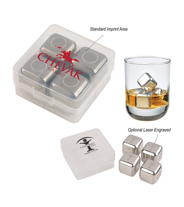 Stainless Steel Ice Cubes In Case