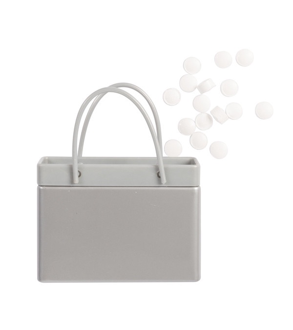 Silver Shopping Bag Mint Tin