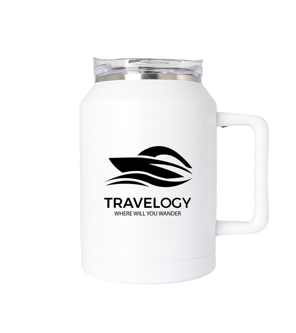 50 oz. Colossus of Rhodes Vacuum Mug - Screen Print