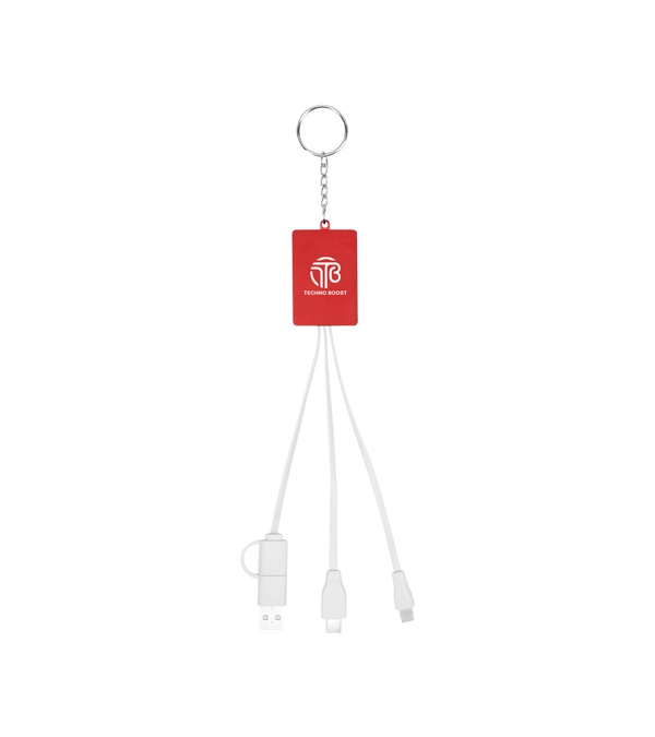 Multi-Charging Cable USB Hub Keyring