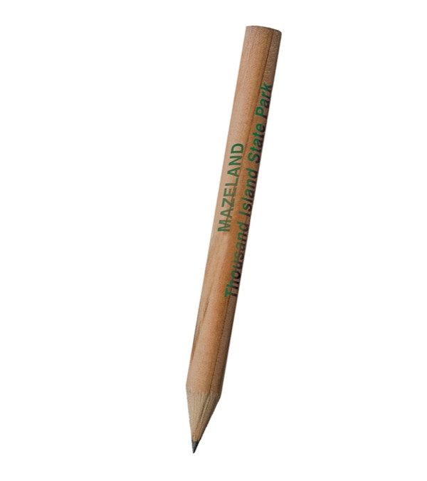 Round Natural Finish Golf Pencil