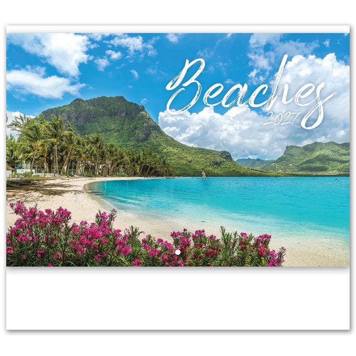 Full Color Beaches Spiral Wall Calendar -2027