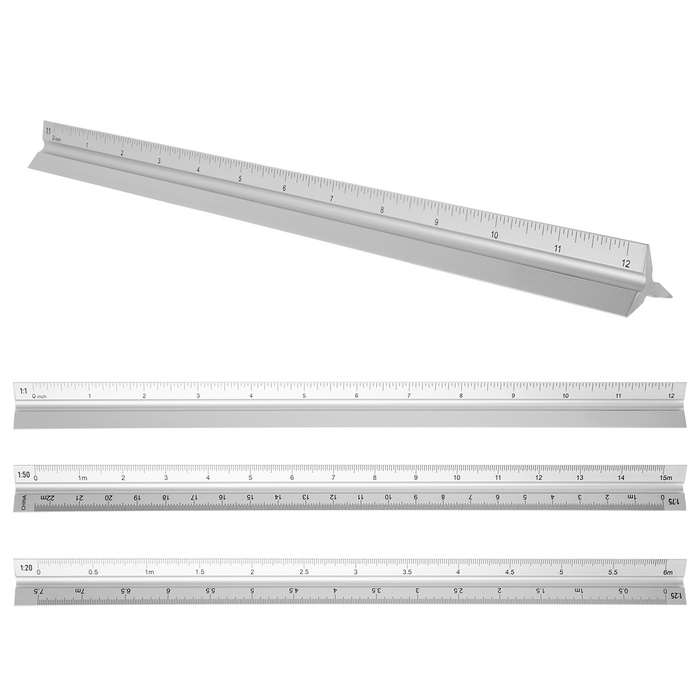 12" Triangular Ruler