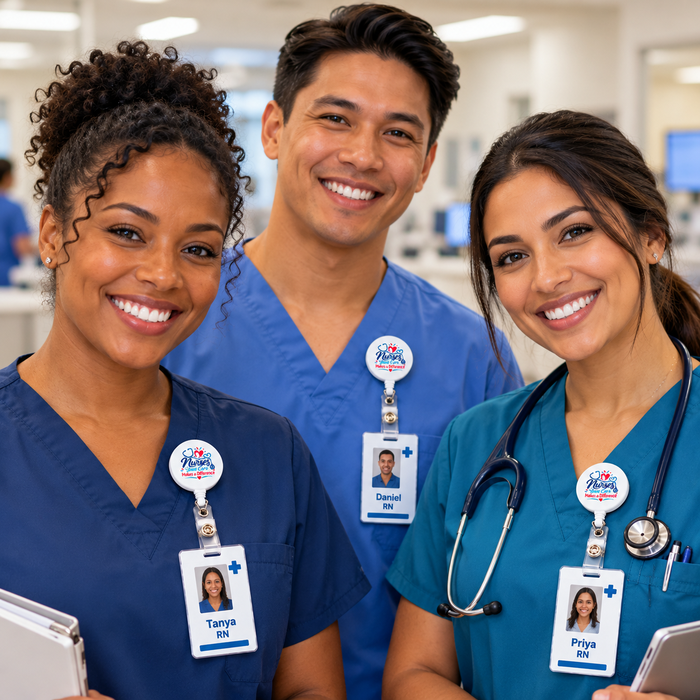 Nurses Care Retractable Badge Holder