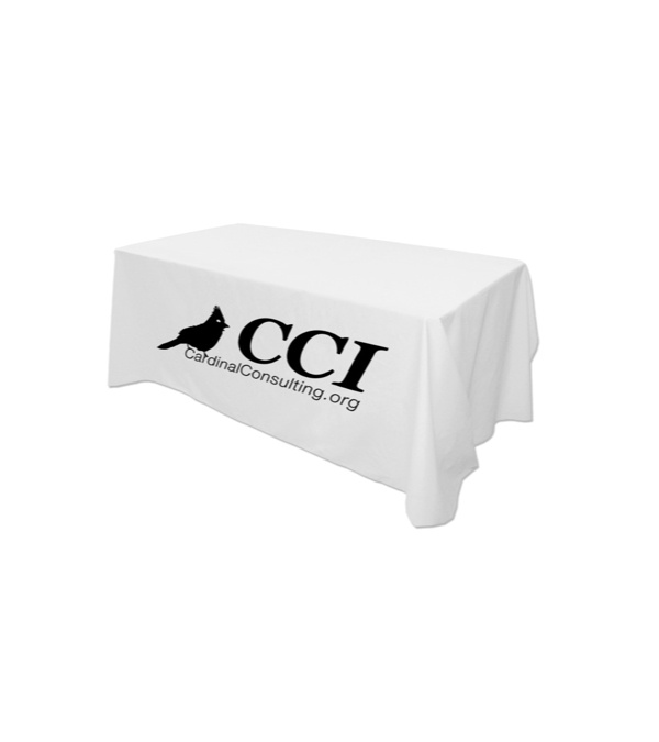 Custom 6' Flat 3 Sided Table Cover