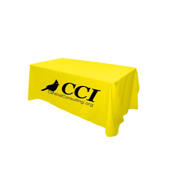 Custom 6' Flat 3 Sided Table Cover