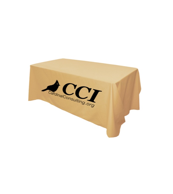 Custom 6' Flat 3 Sided Table Cover