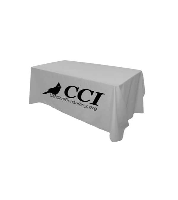 Custom 6' Flat 3 Sided Table Cover