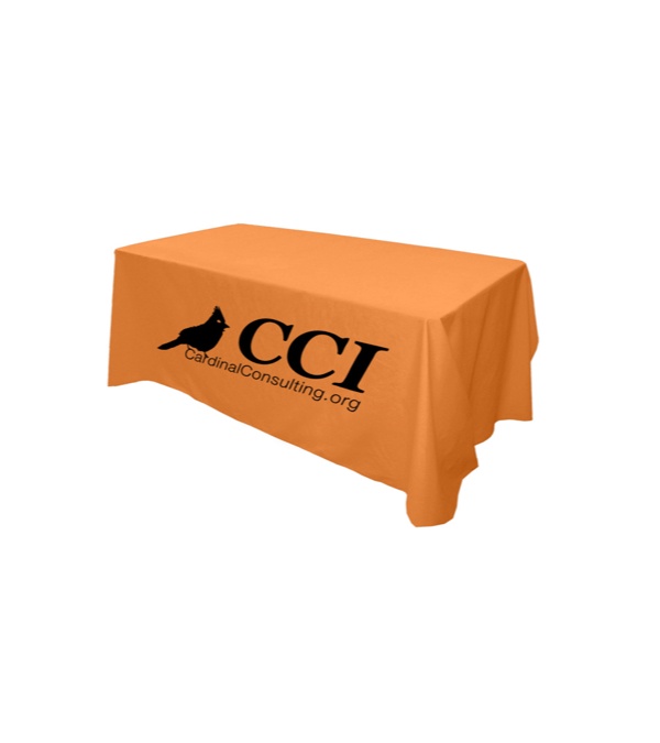Custom 6' Flat 3 Sided Table Cover
