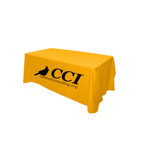 Custom 6' Flat 3 Sided Table Cover