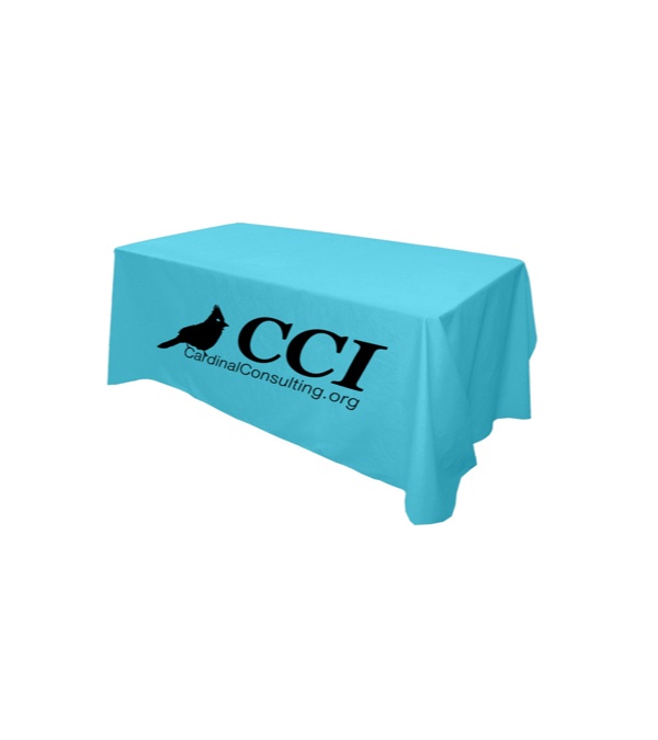 Custom 6' Flat 3 Sided Table Cover