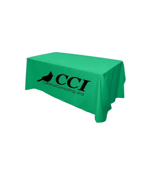 Custom 6' Flat 3 Sided Table Cover