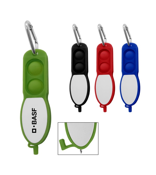 Push Pop Pen With Carabiner