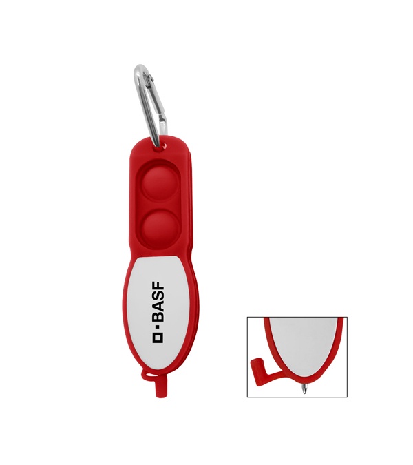 Push Pop Pen With Carabiner