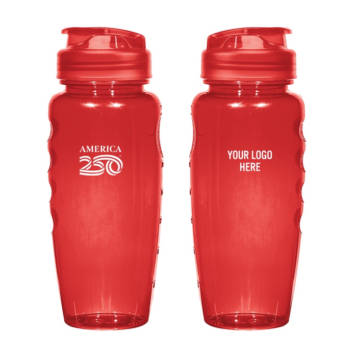 America250™ 30 Oz. Poly-Clear™ Gripper Bottle