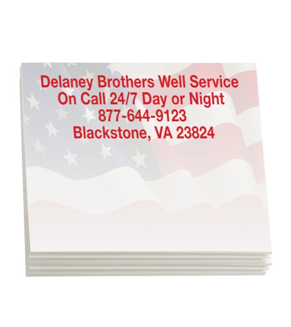 Sticky Note Pads - Patriotic 4&quot; x 3&quot; (100 sheets)