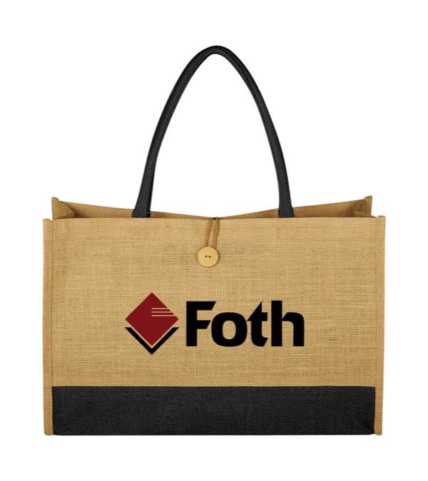 Jute Box Tote Bag