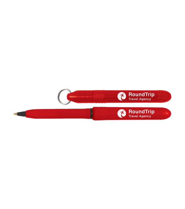 Pokka® Pocket Pen with Key Ring - Screen Print
