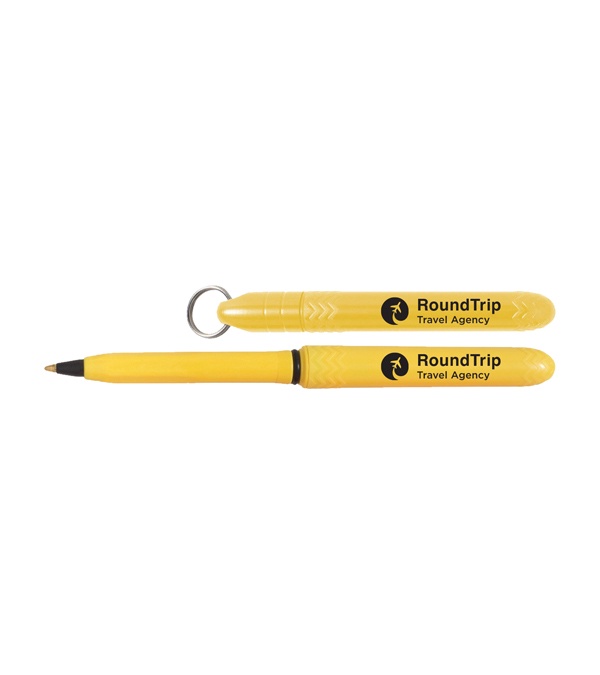 Pokka® Pocket Pen with Key Ring - Screen Print