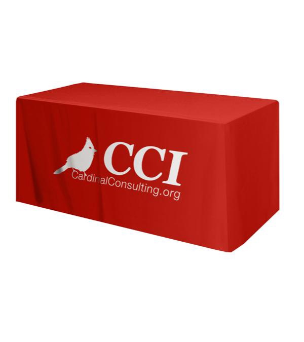 Promotional 6' Table Cover 4 Sided/Fitted