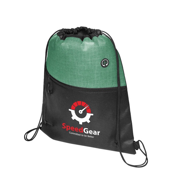 Tonal Heathered Non-Woven Drawstring Backpack