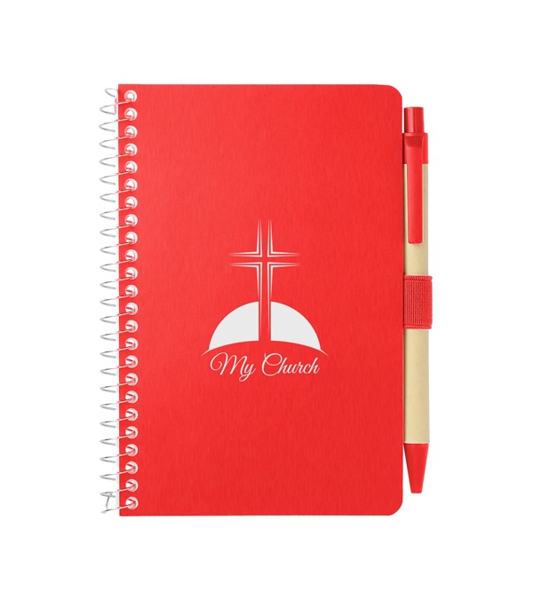 4 x 6 FSC Mix Pocket Spiral Notebook with Pen