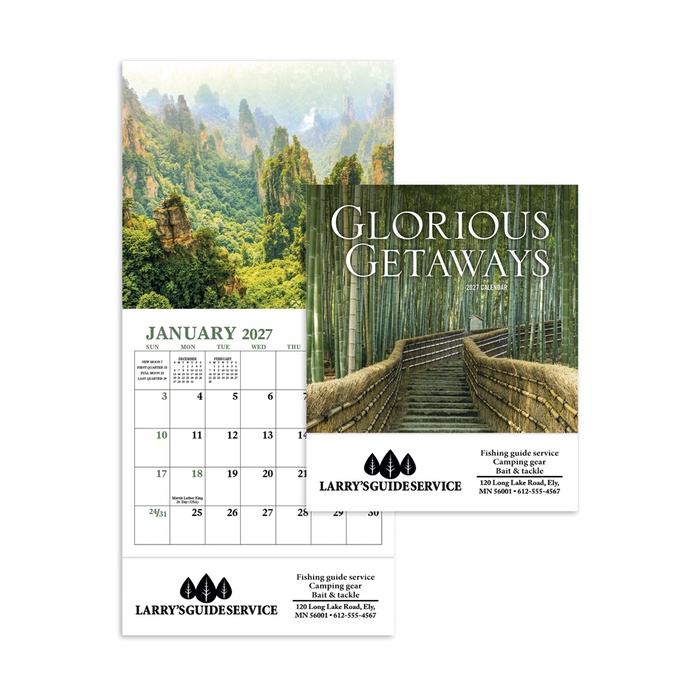 Glorious Getaways - Mini Wall Calendar - 2027