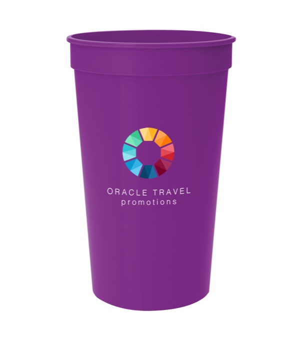 17 oz. Smooth Stadium Cup - Single imprint location - Full Color Imprint