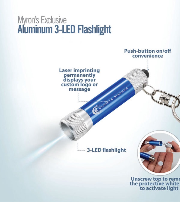 Aluminum 3 LED Flashlight