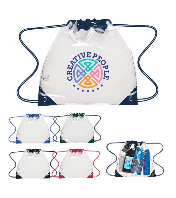 Touchdown Clear EVA Drawstring Backpack