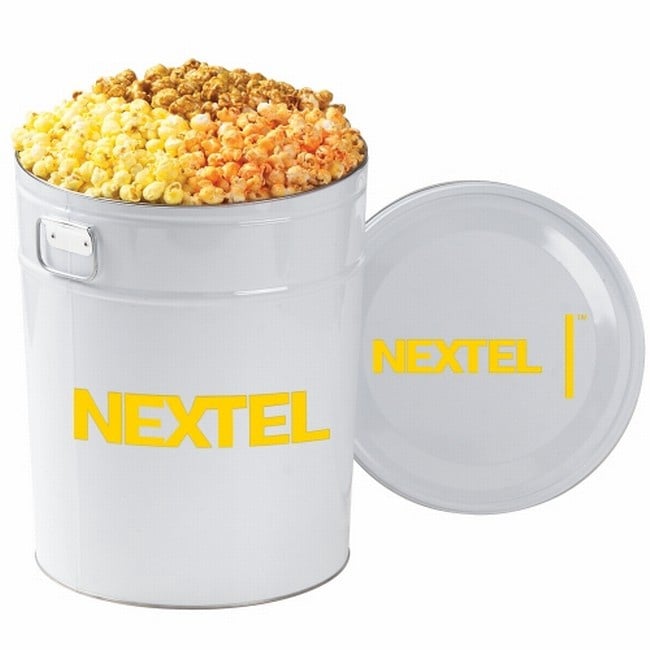 Custom 6-1/2 Gallon 3-Way Popcorn Tins